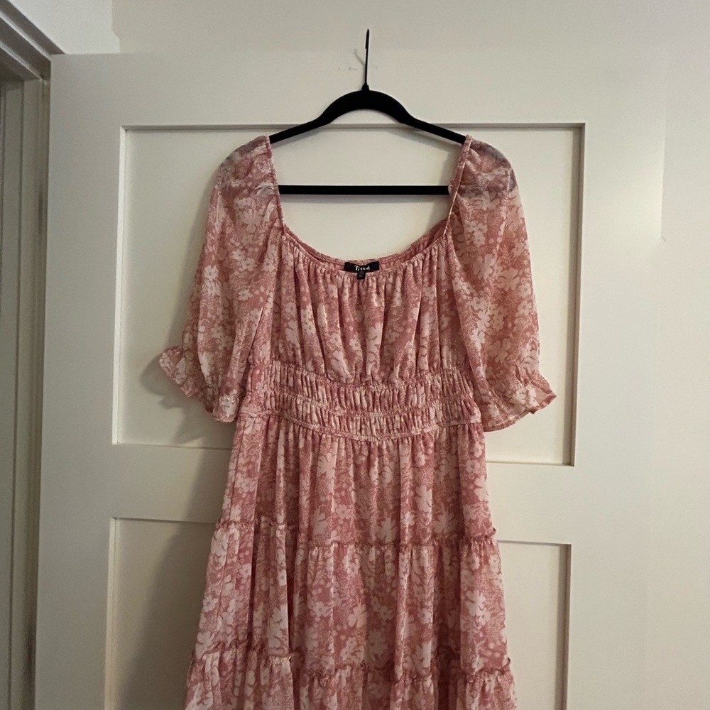 Trixxi Pink Floral Long Sleeve Dress